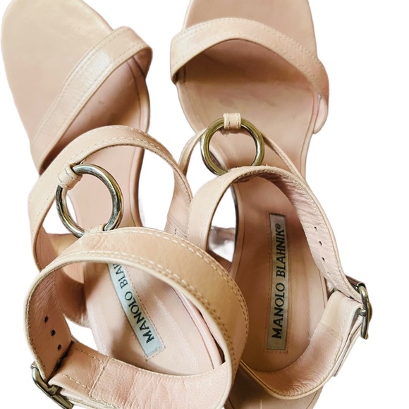 Manolo Blahnik Blush Strappy Heels - Picture 2 of 5